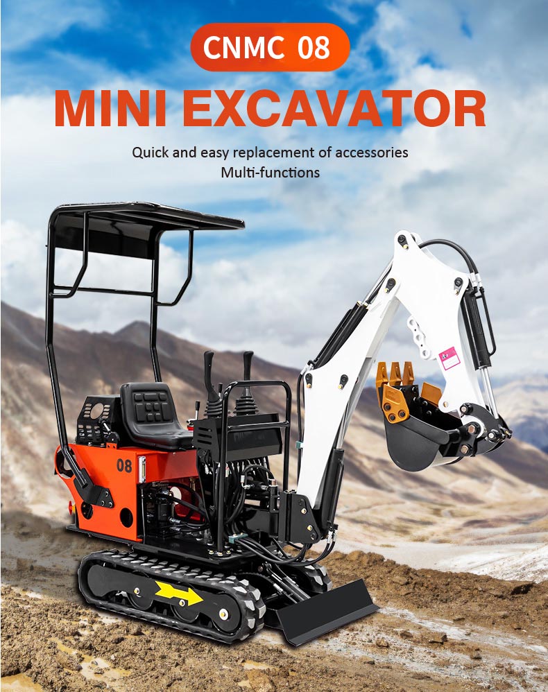Mini Small Digger CE EPA EURO 5 China Wholesale Compact Mini Excavators 0.8 Ton