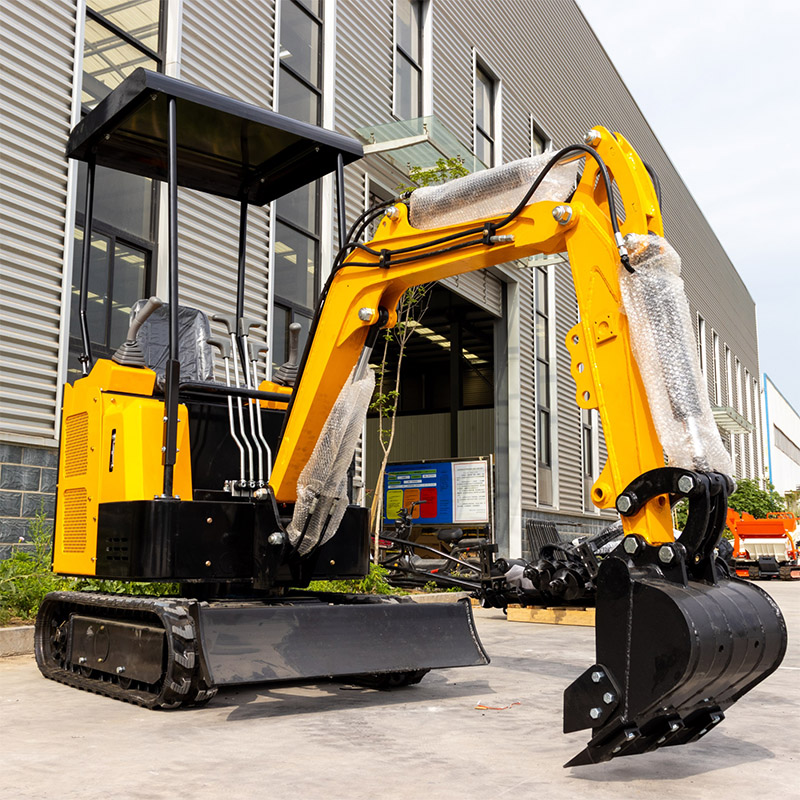 Mini-pelle de 1,5 tonne avec cabine fermée