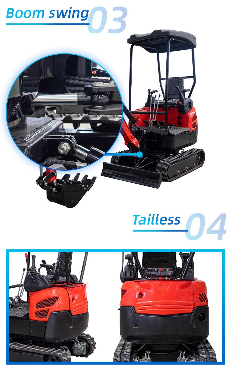 CNM-16 CE/EPA Mini Hydraulic Excavator small digger machine with Kubota engine