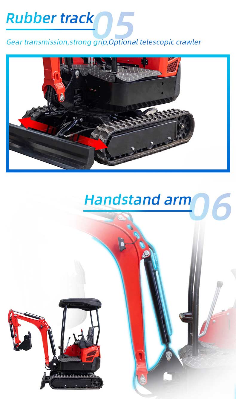 1.6T 1.8T Mini Small Micro Crawler Bagger Digger Excavators Machine