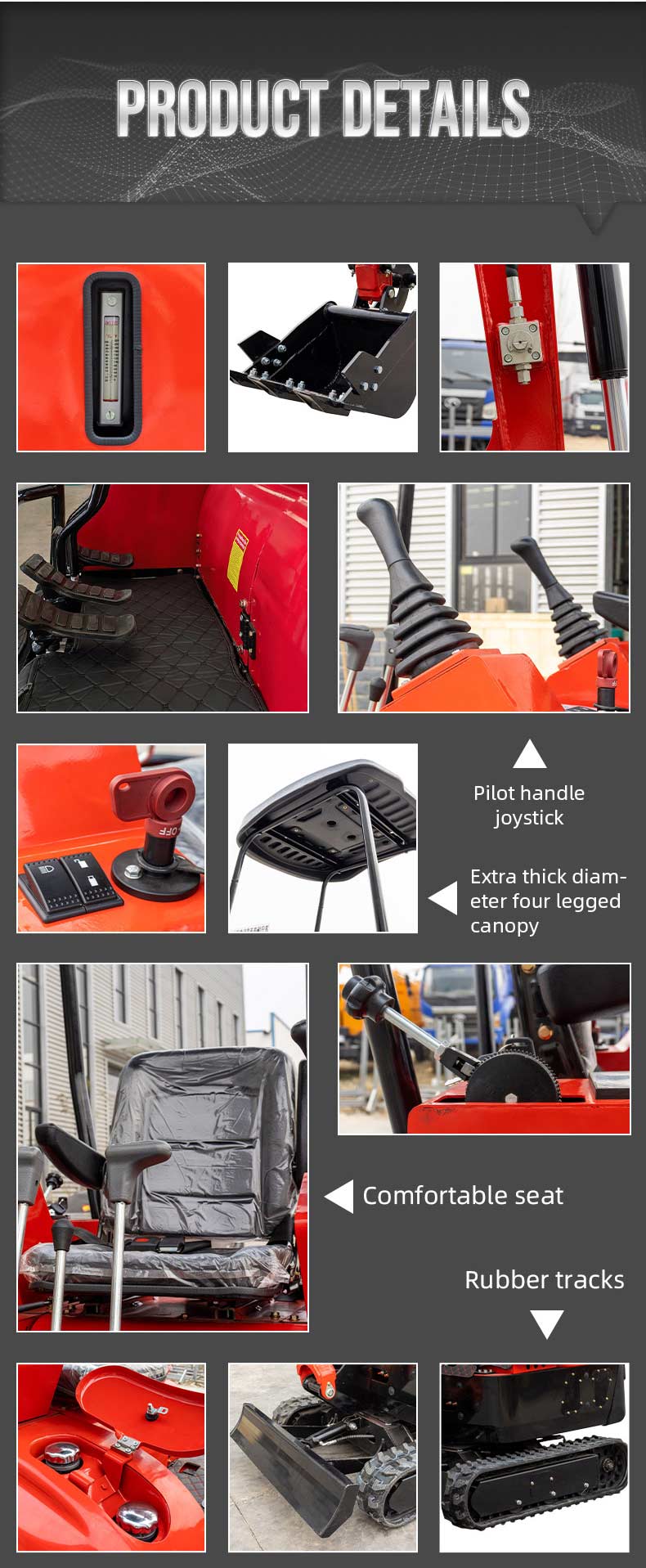 Farm Excavators 2ton  Mini Small Excavator 