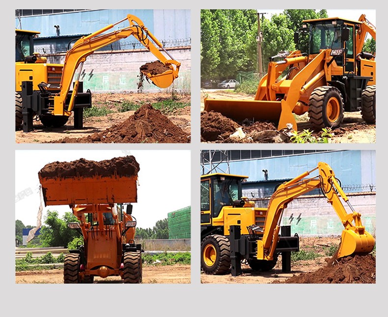 Hydraulic Small Track Transporter Backhoe Loader