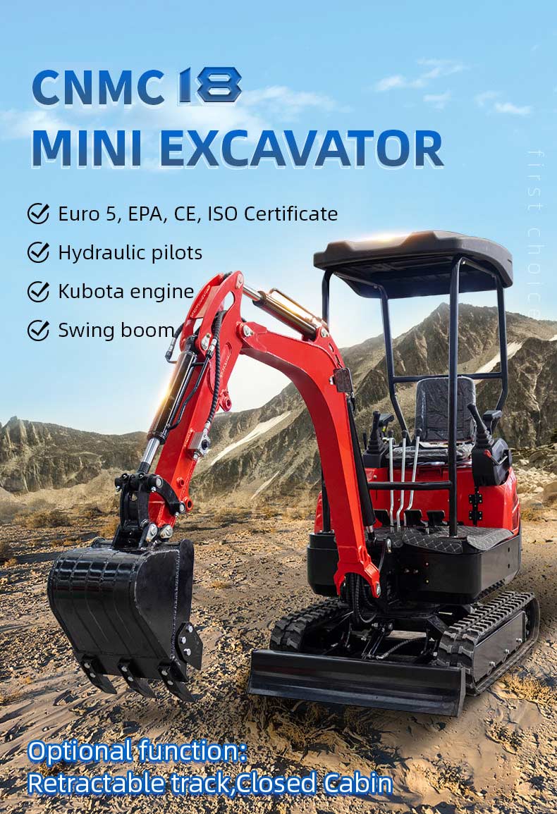 1.6T 1.8T Mini Small Micro Crawler Bagger Digger Excavators Machine