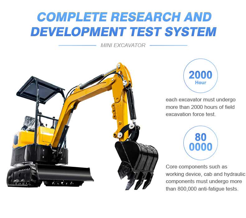 1000kg Hydraulic Automatic Boom Swing Mini Excavator