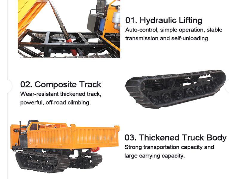 1 Ton Crawler Transporter Dump Trucks