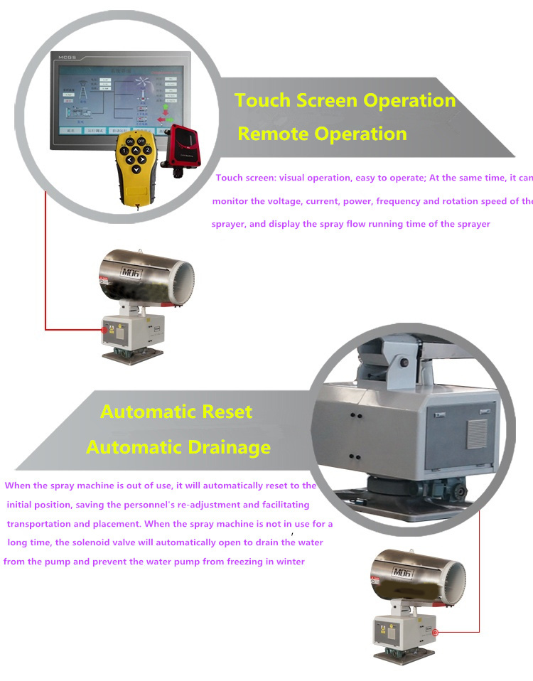 Industrial Dust Control Fog Cannon Machine