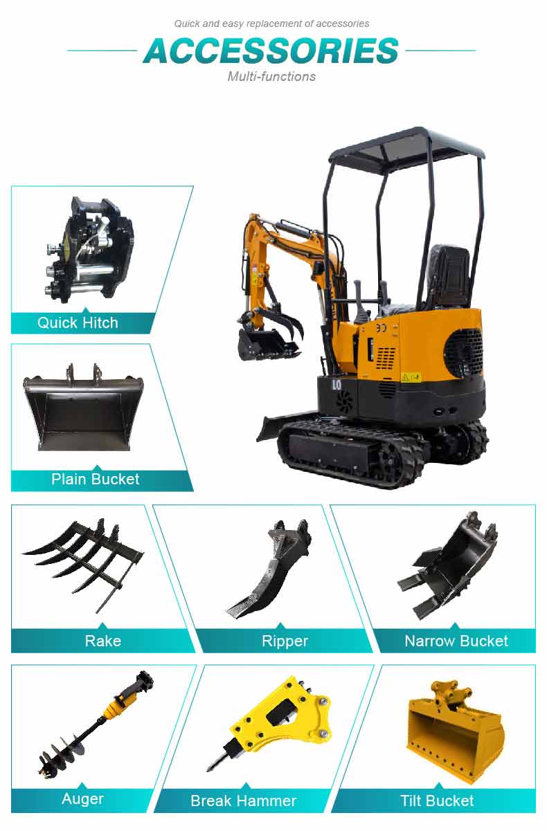 Hydraulic Crawler Mini Excavator 1 Ton 